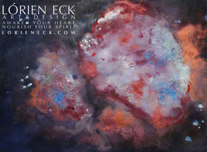 528Hz mixed media painting